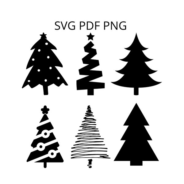 Pine Tree SVG,DXF,Christmas Tree,Spruce,Cut File,Tree Bundle,Nature,Trees,PNG,Cricut,Silhouette,Commercial use,Instant download