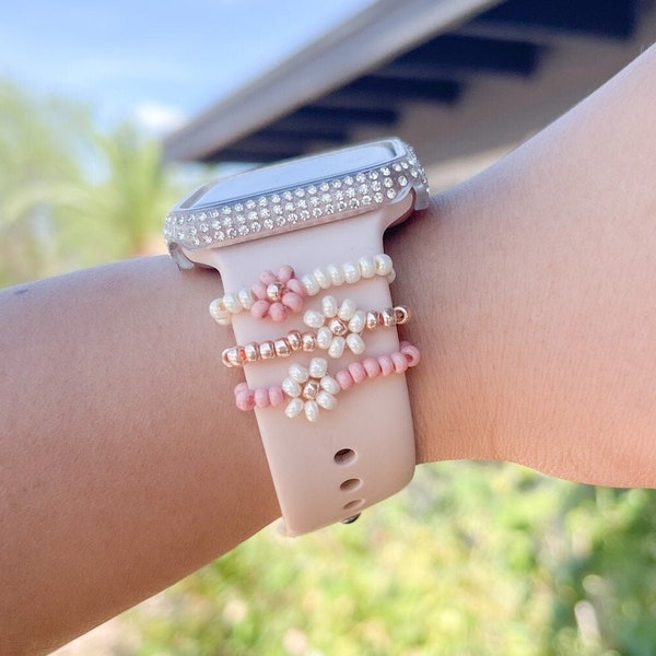 Dainty Daisy Watch Charm | Daisy watch charm | watch accesories | Apple Watch cuffs | Apple Watch bands | custom watch charm