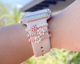 Dainty Daisy Watch Charm | Daisy watch charm | watch accesories | Apple Watch cuffs | Apple Watch bands | custom watch charm