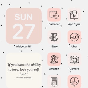 Aesthetic Pink Cotton Candy App Icons Bundle Pack iPhone Ios14 Home ...