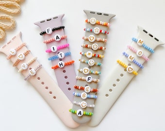 Custom Apple Watch Band Charm: Beaded Watch Stackers
