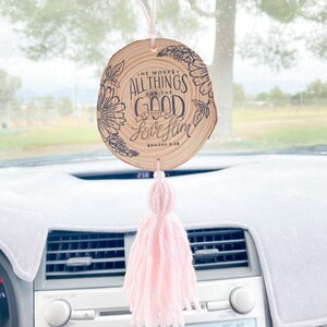 Romans 8:28 car charm | Christian Car Charm | Car accessories | Christian gift | car charm | boho car accessories | Bible verse car charm