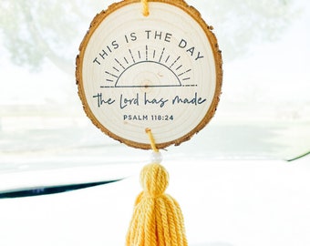 This is the day the Lord has made | Christian Car Charm | Car accessories | Christian gift | boho car accessories | Gift for mom