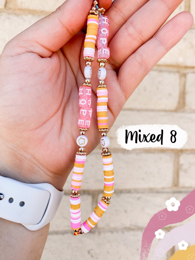 Custom Beaded Phone Lanyard NON STRETCHY Phone Charm Strap Etsy