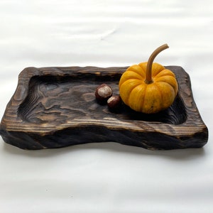 PLATEAU EN BOIS live edge, décor de style rustique B33