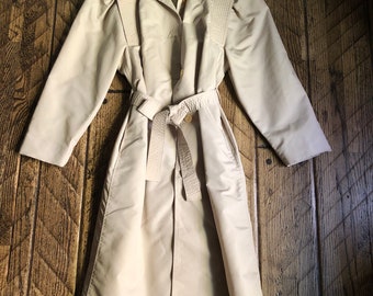 Beige Button UP Trench Coat.