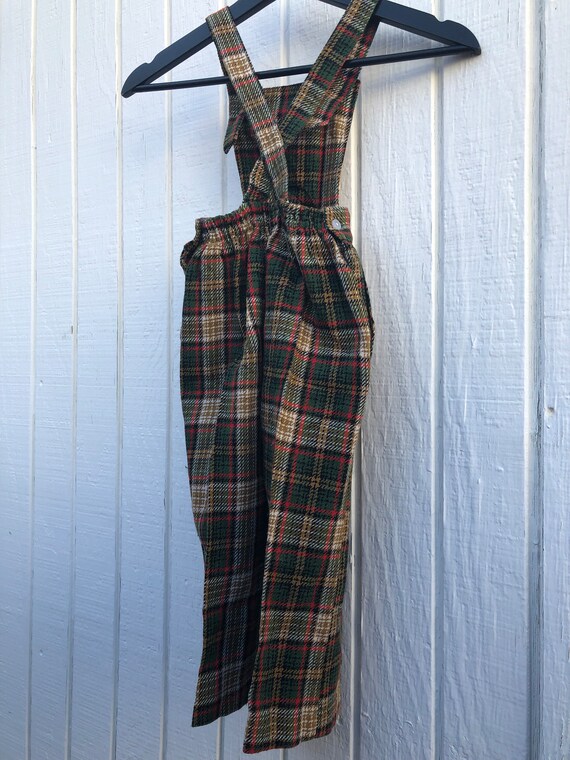 Children’s Plaid Overalls. Vintage. - image 4