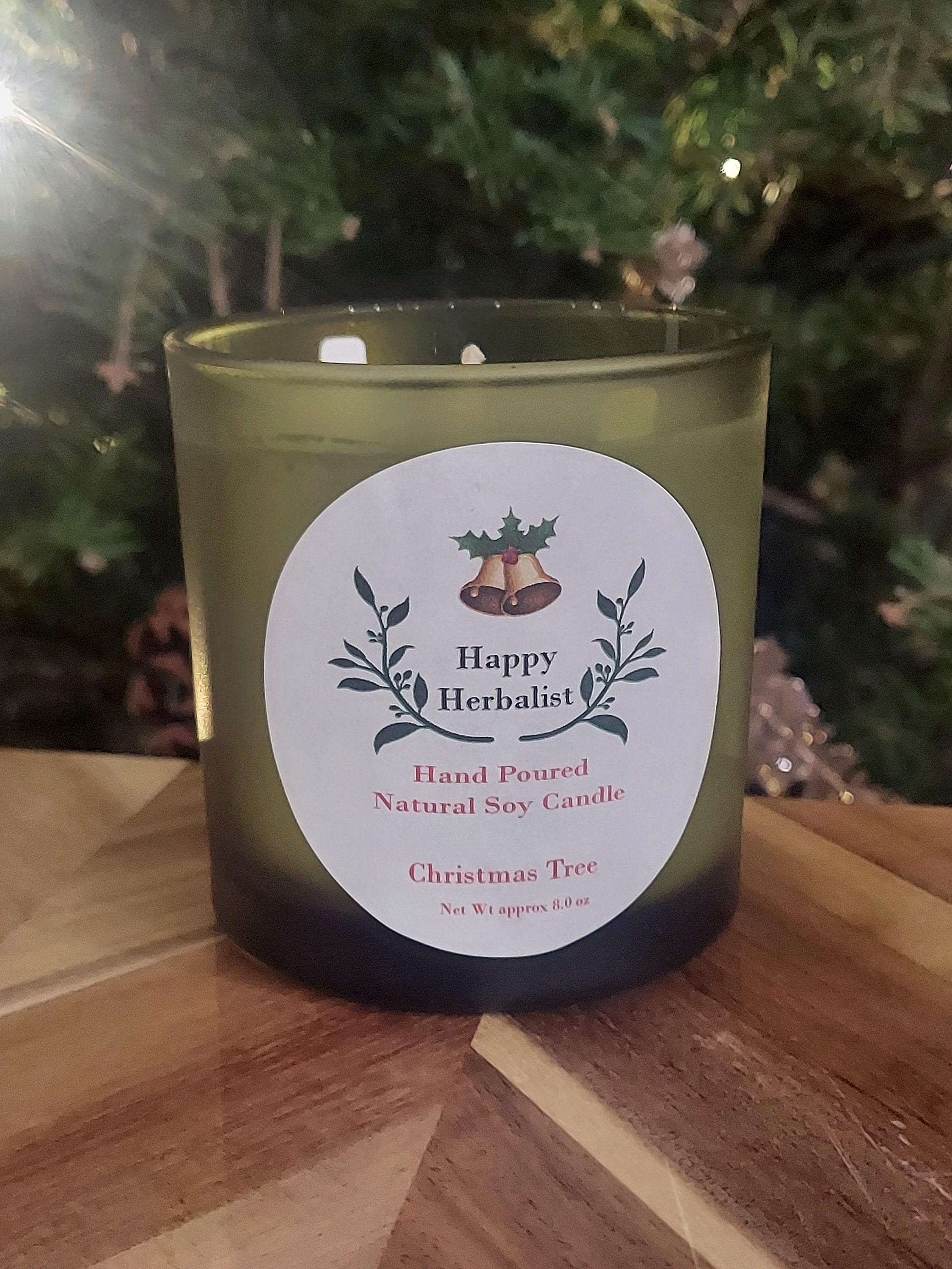 Christmas Tree Scented Soy Candle Holiday Candle Winter Candle Candle Gift Etsy