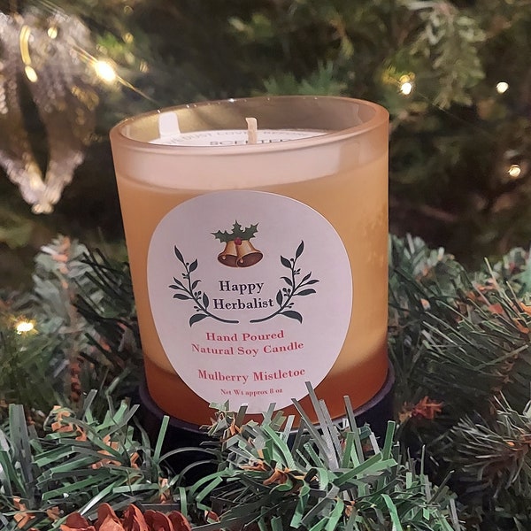 Mulberry Mistletoe Scented Soy Candles - Holiday Candle - Winter Candle - Candle Gift