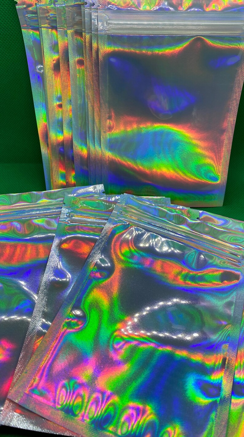 Holographic Ziplock Bags Etsy