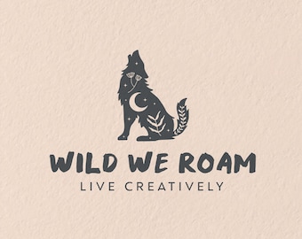 Vorgefertigtes Boho Wolf Logo Design, Fotografie Branding (Digitale Datei)