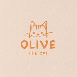 Boho Cat Logo Design: Minimalist Pet Brand Logo (Digital Files)