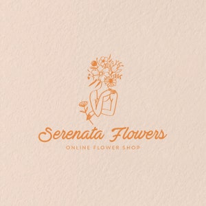 Boho Flower Logo Design: Minimalist Branding (Premade)