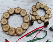 Christmas Wreath Base Wood Slices Ornament Centrepiece Disk Fall DIY Make Your Own Cherry Tree Slices Decoration Holiday Chic Season Door