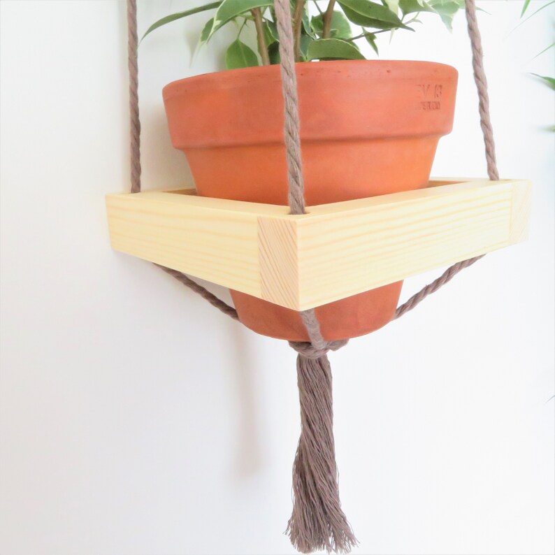 Hanging Planter Wall Decor Swing Rope Wall Hanging Unique Etsy