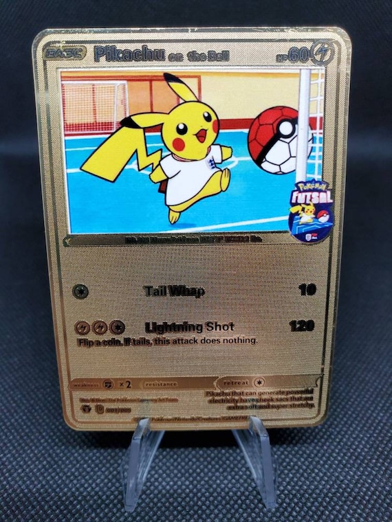 Pikachu on the Ball Promo Custom Textured Metal Pokemon Card