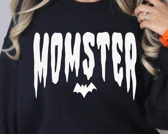 Momster SVG, PNG, dxf, eps, sublimation de chemise drôle Halloween, effrayant maman Cricut, fichier de coupe Spooky maman