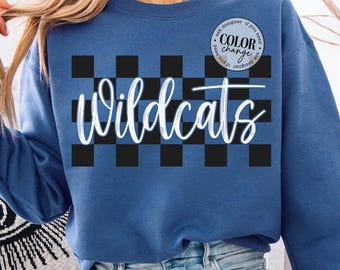 Wildcats Mascot SVG PNG, Back To School Spirit Shirt Design, Football Game Day, Team Pride Cricut Cut File (Digital Download)