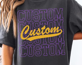 Custom Name SVG, PNG, Custom Team Spirit Svg, Custom Cut File, Custom School Sports Name Svg, Custom Cricut, Personalized Mascot Shirt SVG