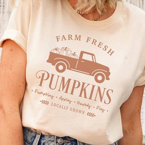 Farm Fresh Pumpkins Apples Gourds Pies SVG, PNG, Fall Pumpkin Patch Shirt Design, Autumn Harvest Farmhouse Digital Download