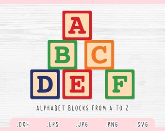Download Alphabet Blocks Svg Etsy