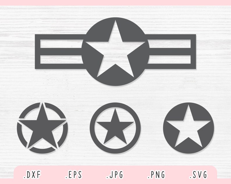 Military Star SVG Dxf Jpg Eps Png Army Star Cut File for - Etsy