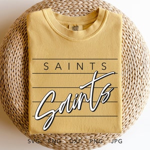 Saints SVG, PNG, dxf, jpg, eps, Trendy Saints Sport Shirt Sublimation Design, Saints School Mascot Cricut, Saints Team Spirit