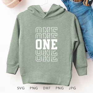 Un SVG, PNG, Eps, Dxf, 1 an anniversaire garçon chemise sublimation, 1er anniversaire fille Cricut, jolie idée cadeau premier anniversaire