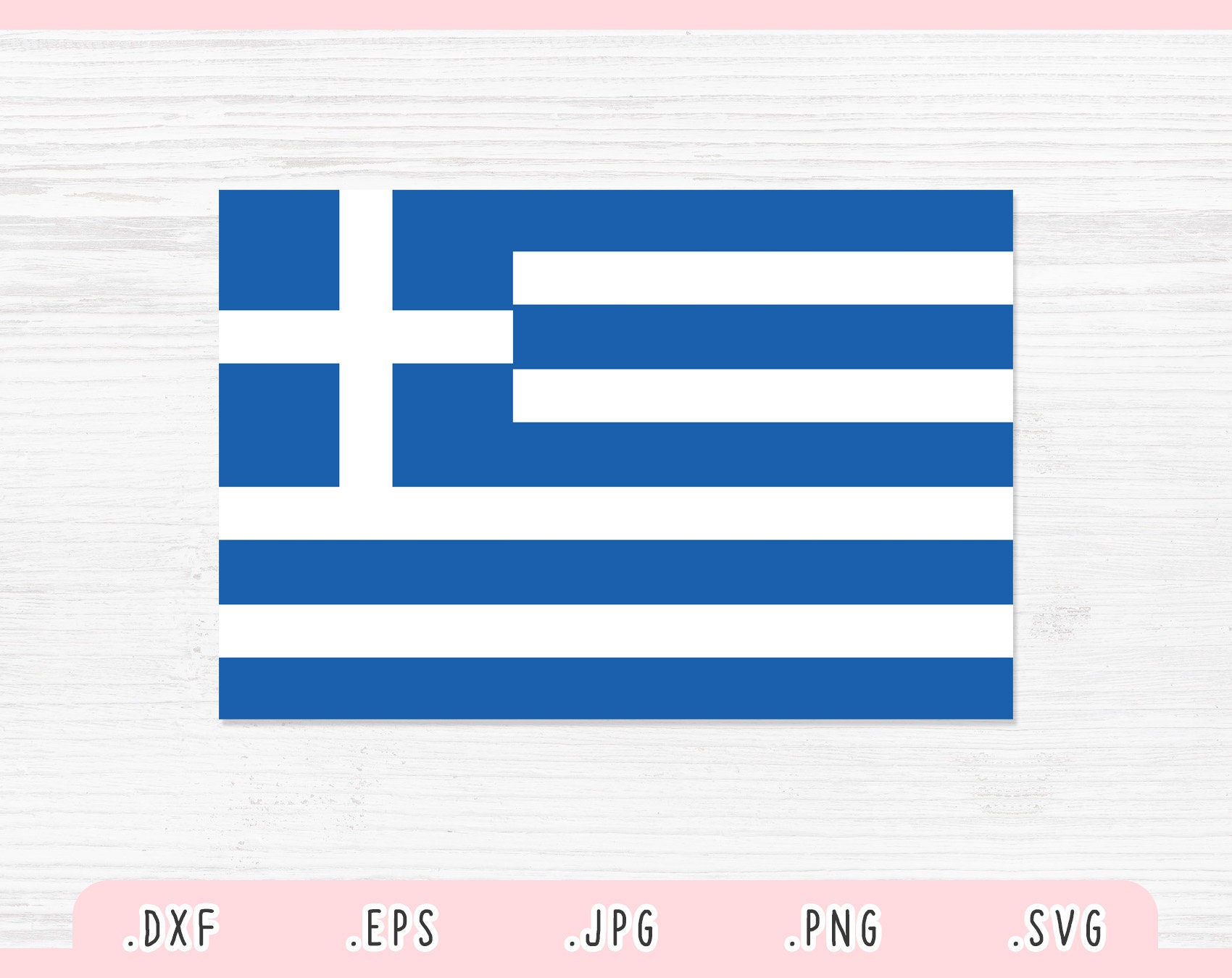 Greece Flag SVG Eps DXF Jpg Png Greece Flag Cut File For Etsy Australia