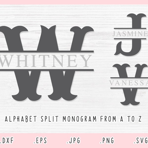 Fishtail Font Split Etsy