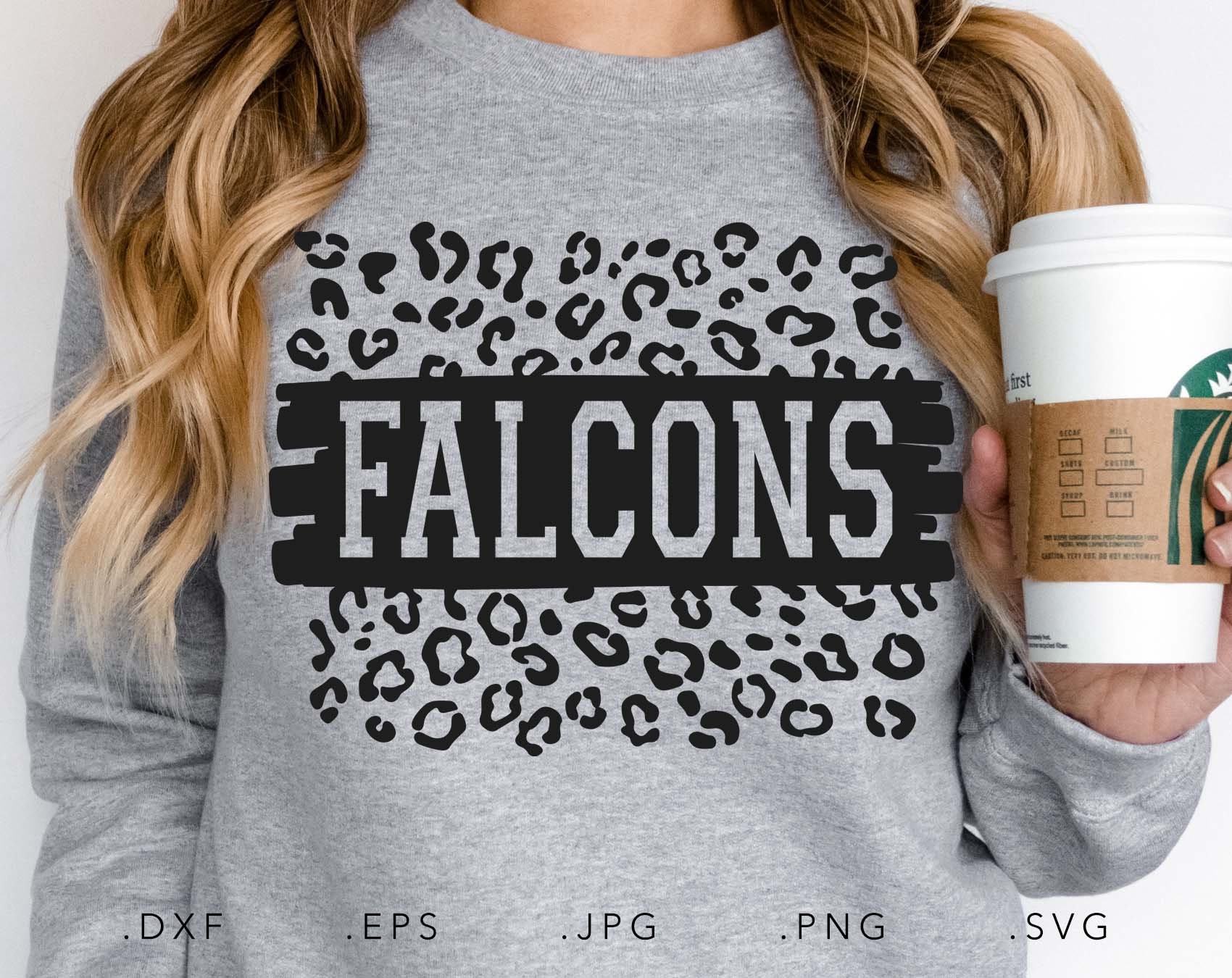Falcons SVG, PNG ,dxf, jpg, eps, Falcons Leopard Print Sublimation, Falcons School Team Mascot, Falcons Sublimation, Falcons Cut File