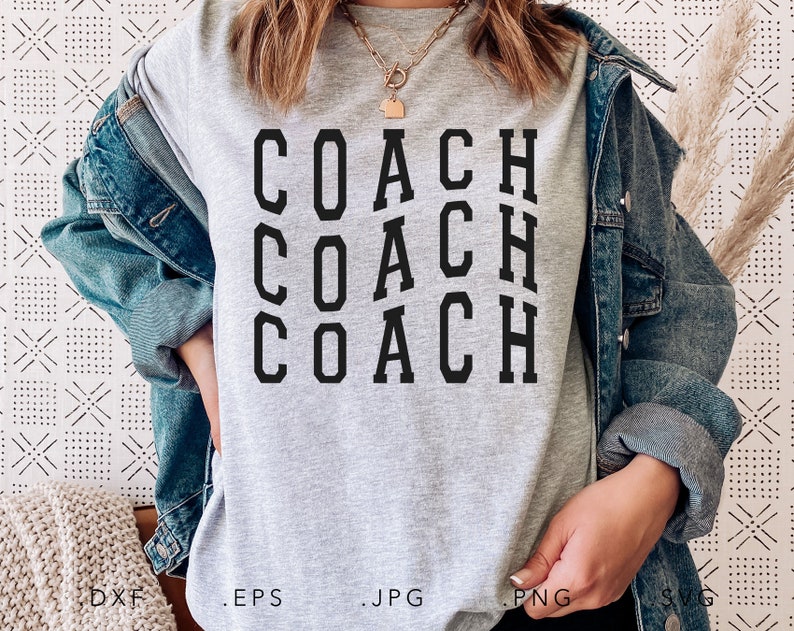 Coach Svg Varsity Letters SVG Dxf Jpg Png Eps Coach Cut - Etsy