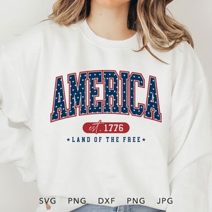 America 1776 SVG, PNG, DXF, Jpg, Eps, Trendy Independence Day Shirt Sublimation, 4th of July Cricut, Fourth of July Cut File, Patriotic Svg