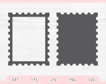 Postage Stamp Frame SVG, Eps, DXF, Jpg, Png, Frame Cut File for Cricut and Silhouette, Postage Stamp Clipart, Postage Stamp Frame Vector