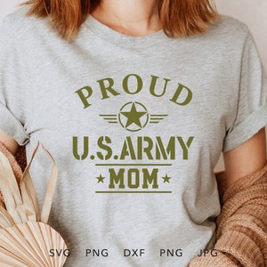 Proud Army Mom SVG, PNG, DXF, Jpg, Eps, Soldier Home Coming Sublimation, Proud Army Family Matching Graduation Shirt Cricut, Military Mom