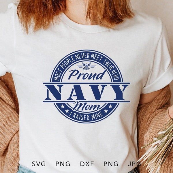 Proud Navy Mom SVG, PNG, DXF, Jpg, Eps, Soldier Home Coming Sublimation, Proud Navy Family Matching Graduation Shirt Cricut, Military Mom