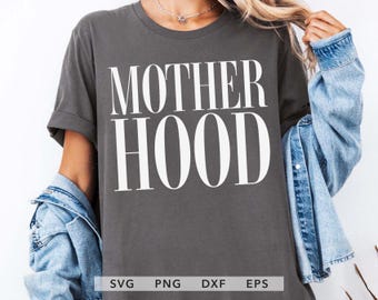 Motherhood SVG, PNG, Vintage Mother's Day Gift Shirt Sublimation Design File, Trendy Mama Cut File (Digital Download)