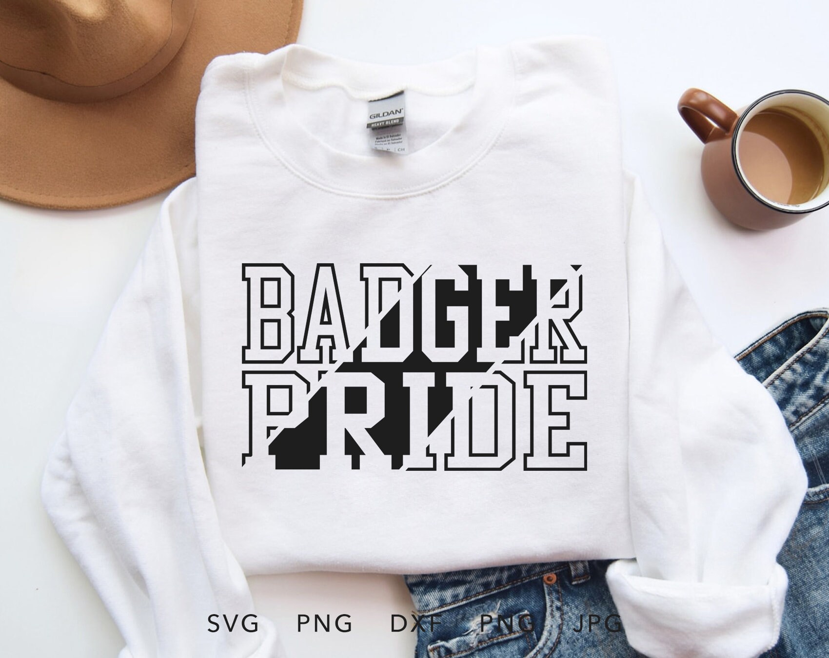 Badger Pride SVG, PNG, dxf, jpg, eps, Badgers Shirt Sublimation, Badgers School Mascot Cricut, Badgers Team Spirit Sweatshirt
