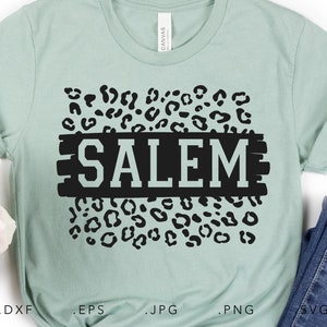 Salem Leopard Print SVG DXF JPG Png Eps Cricut Silhouette Cut File Sublimation