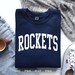 Rockets SVG, PNG ,dxf, Jpg, Eps, Trendy Rockets Arched Varsity Shirt ...