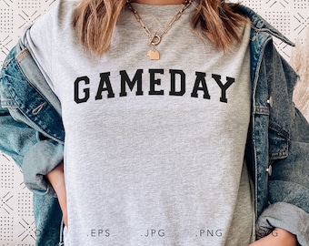 Game Day SVG, Dxf, Jpg, Png, Eps, Game Day Cut File Cricut and Silhouette, Football Shirt Svg, Basketball Shirt Svg, Softball Shirt Svg