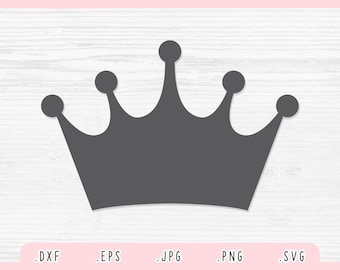Crown SVG, Dxf, Jpg, Png, Eps, Crown Vector, Crown Clipart, Crown Cut File for Cricut and Silhouette, Princess crown svg, Prince crown svg