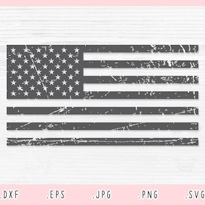 Distressed American Flag SVG, Eps, DXF, Jpg, Png, Distressed American Flag Cut File Cricut Silhouette, American Flag Clipart, USA Flag Vector
