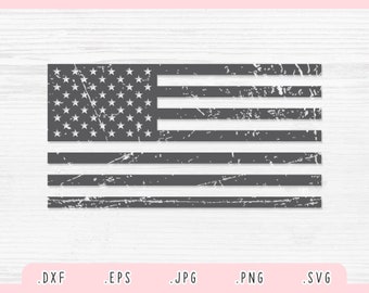 Distressed American Flag SVG, Eps, DXF, Jpg, Png, Distressed American Flag Cut File Cricut Silhouette, American Flag Clipart,USA Flag Vector