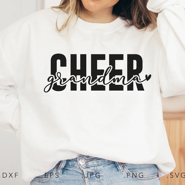 Cheer Grandma SVG, Dxf, Jpg, Png, Eps, Cheer Gramma Cut File Cricut Silhouette, Grandma Svg, Grandma Shirt Svg, Cheerleaders SVG, Gramma Svg