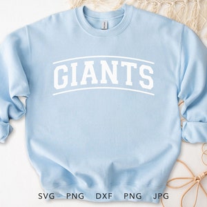 Giants Varsity Arched SVG, PNG ,dxf, jpg, eps, Giants Silhouette, Giants Sublimation, Giants Cut File, Giants School Team Spirit Mascot