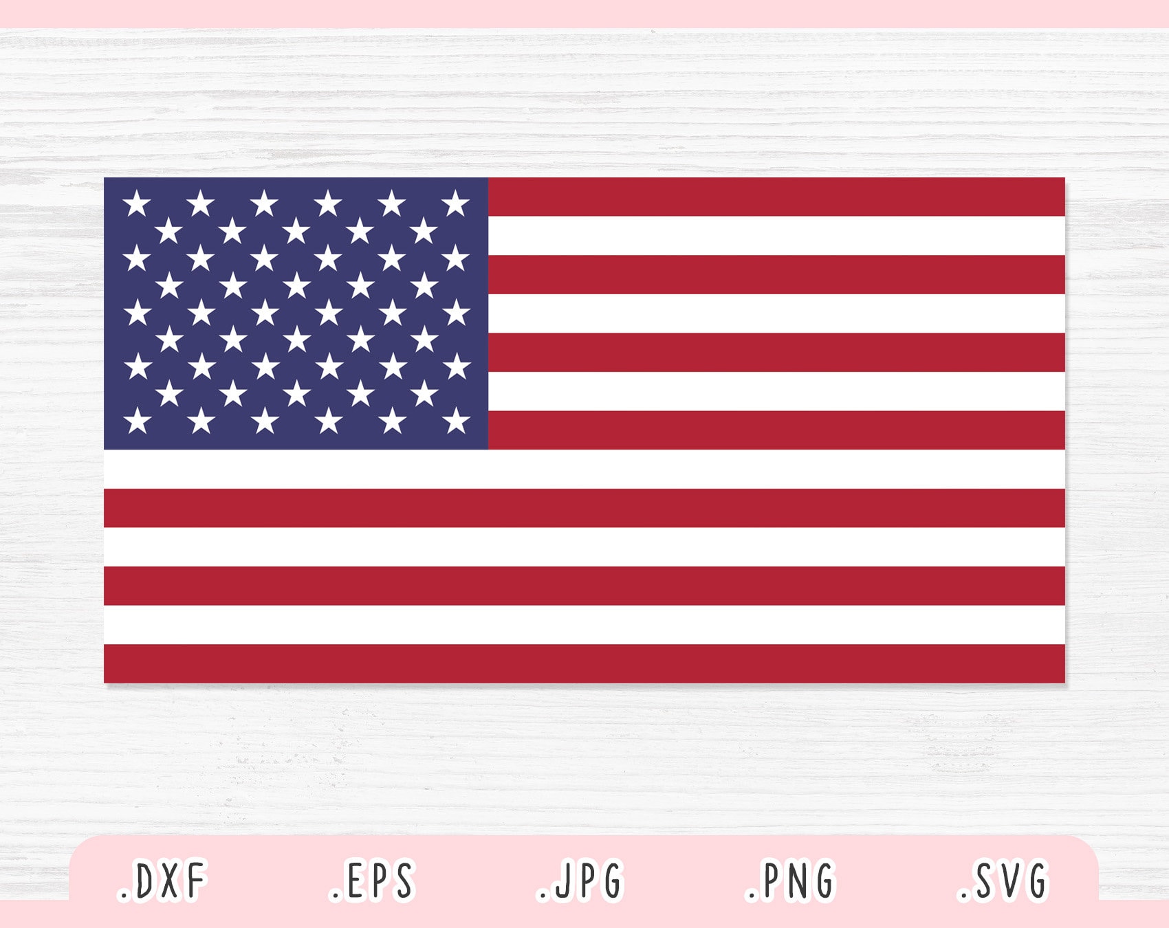 American Flag SVG Eps DXF Jpg Png American Flag Cut File Etsy
