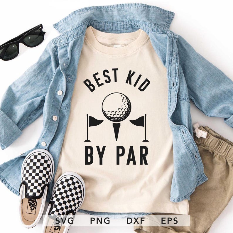 Best Kid by Par SVG, PNG Golfer Kid Cut File Cricut Silhouette, Golf ...