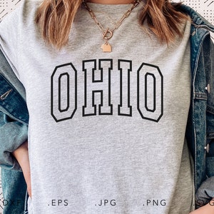 Ohio Varsity Letters SVG DXF JPG Png Eps Cricut Silhouette Cut File