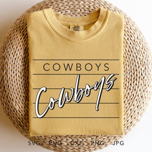 Cowboys SVG, PNG, dxf, jpg, eps, Trendy Cowboys Sport Shirt Sublimation Design, Cowboys School Mascot Cricut, Cowboys Team Spirit